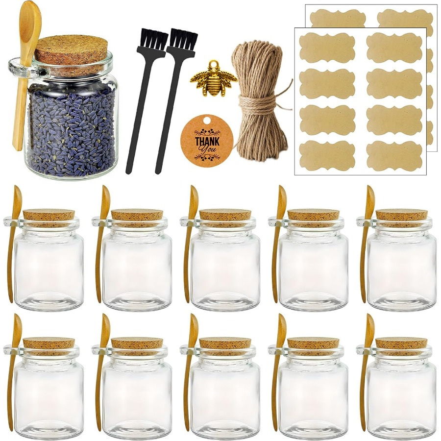 Bath Salts Jar - Glass Sugar Scrubs Jars, Bath Salt