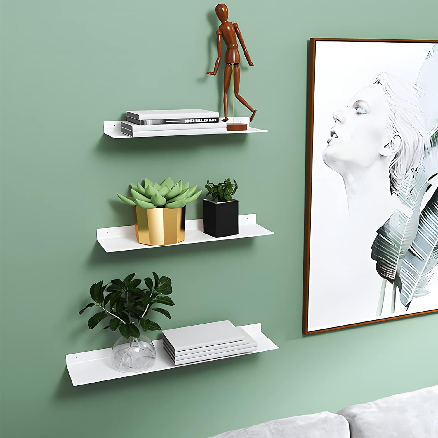 Home Hardware Bathroom Accessories - Floating Bathroom Shelves Storage Wall Rack