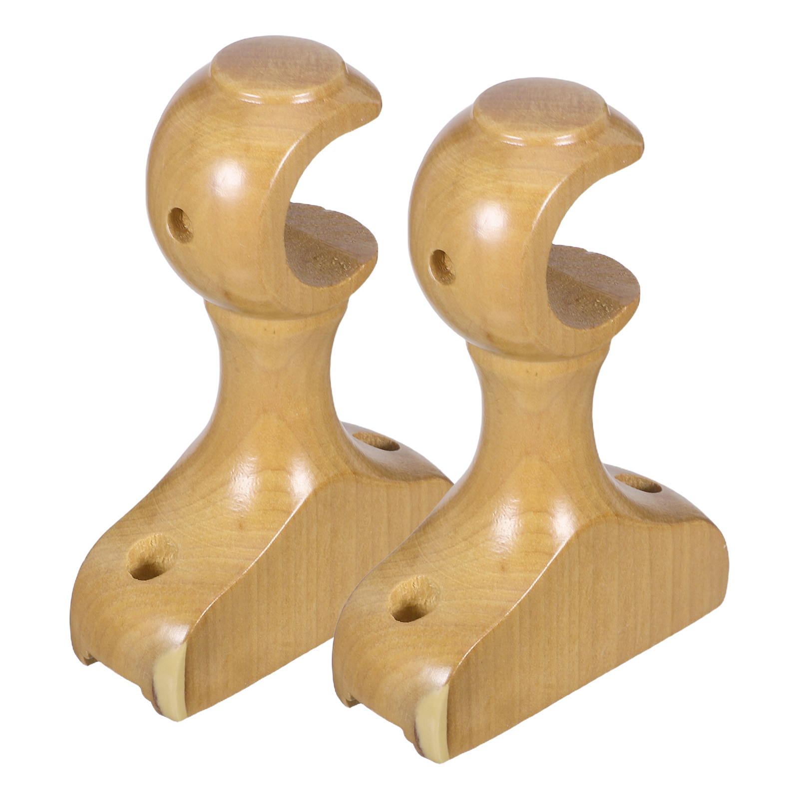 Home Hardware Bathroom Accessories - 2Pcs Solid Wood Curtain Rod Brackets