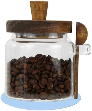 Bath Salts Jar - EIKS 18oz Glass Jars with Wooden
