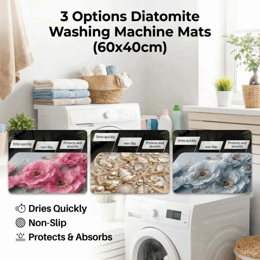 Home Bathroom Mats - Thickened Soft Diatomaceous Washing Machine Cover