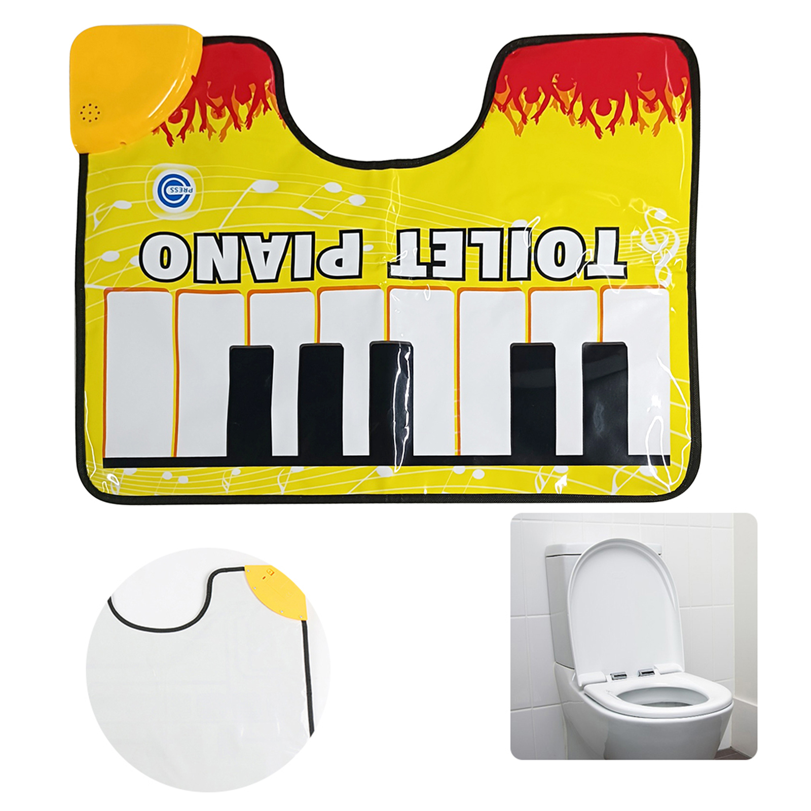 Home Bathroom Carpet - Toilet Piano Mat Novelty Potty Piano