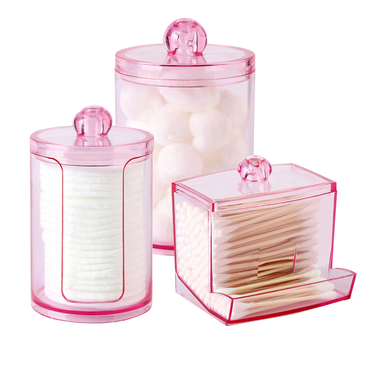 Qtip Holder Dispenser with Lid – Bath Salts Jar recenzja i cena