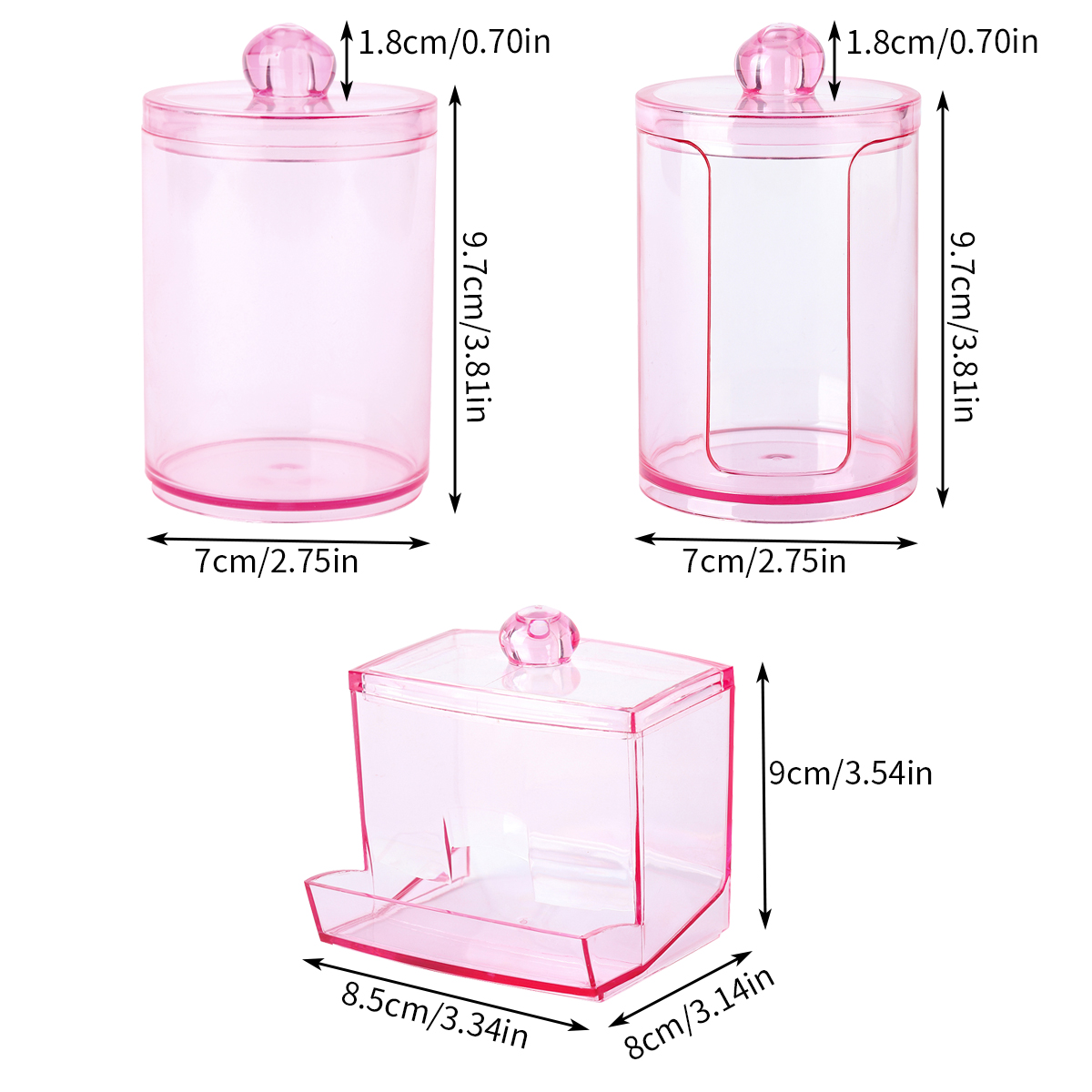Qtip Holder Dispenser with Lid – Bath Salts Jar recenzja i cena