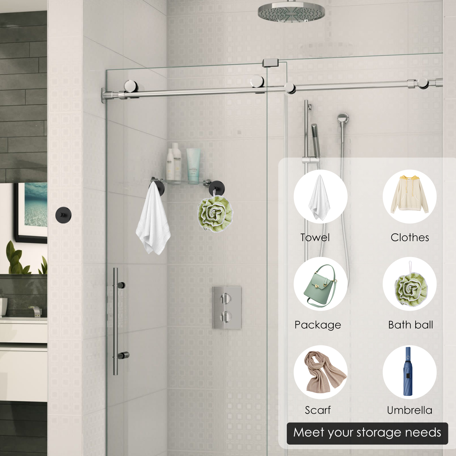 2/6Pcs Stainless Steel Suction – Towel Bar Stainless recenzja i cena