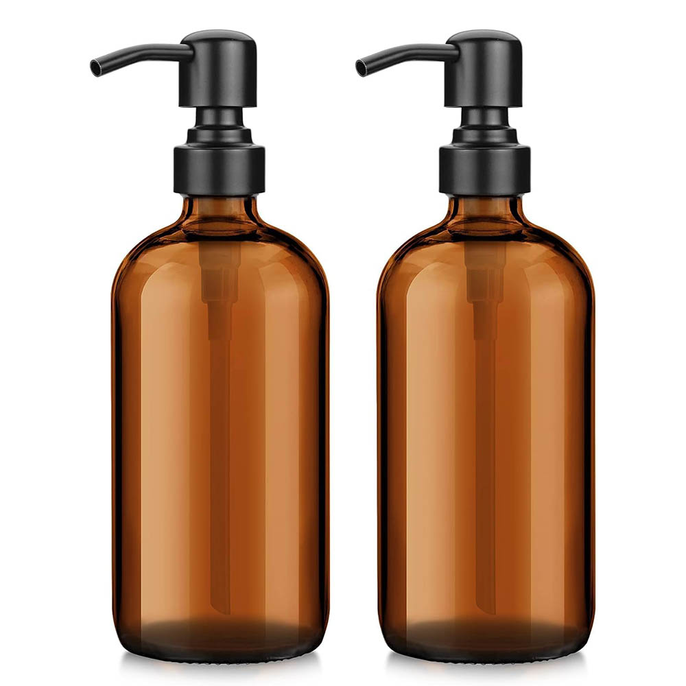 Amber Glass Soap Dispenser wit – Home Bathroom Soap Dispenser recenzja i cena