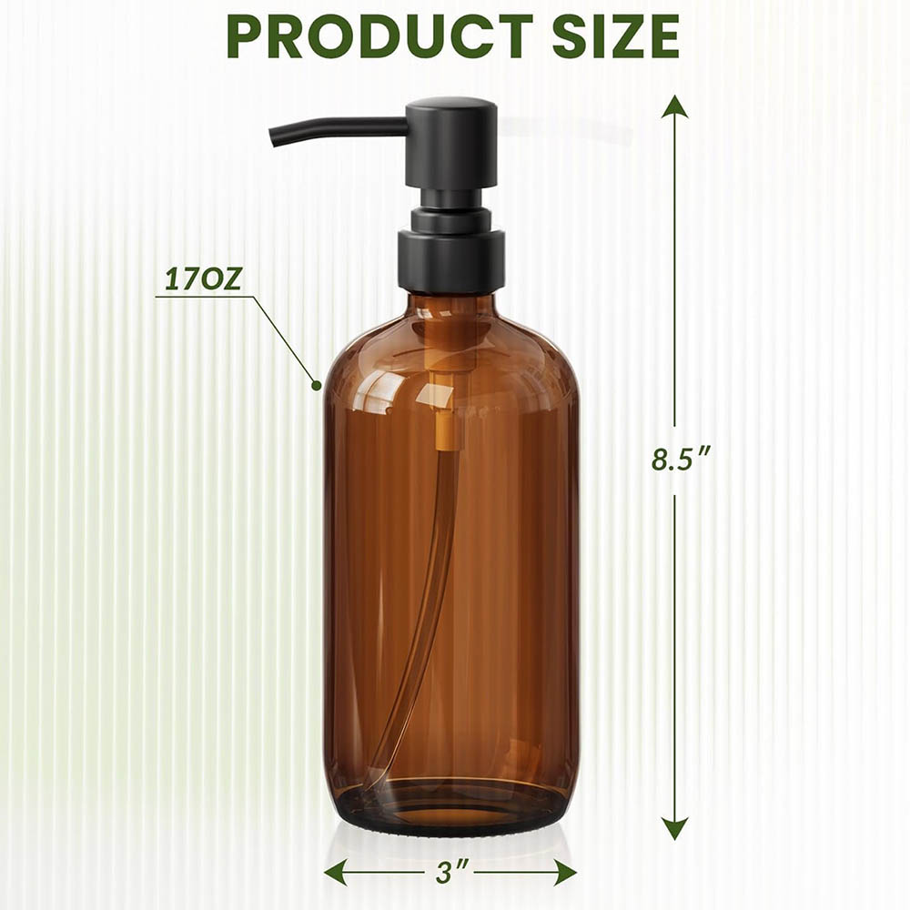 Amber Glass Soap Dispenser wit – Home Bathroom Soap Dispenser recenzja i cena