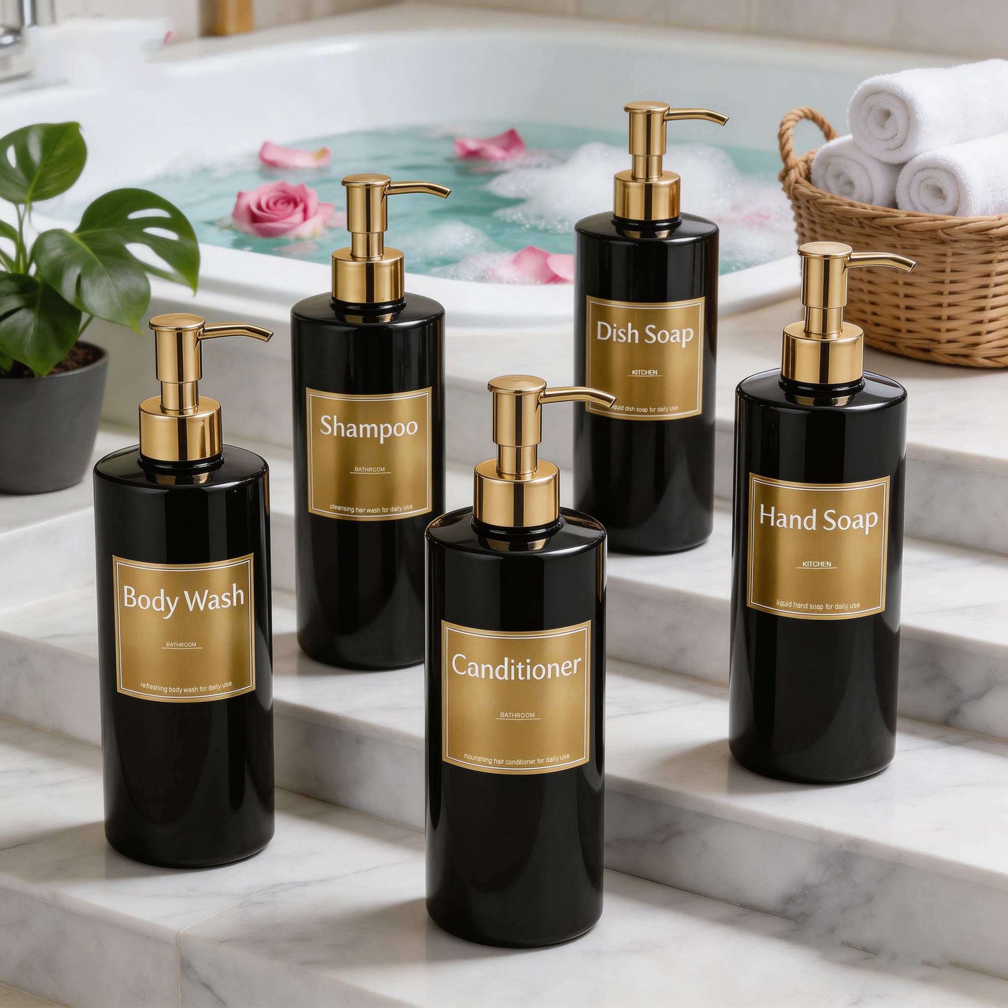 Black Gold Refillable Soap Dis – Home Bathroom Soap Dispenser recenzja i cena