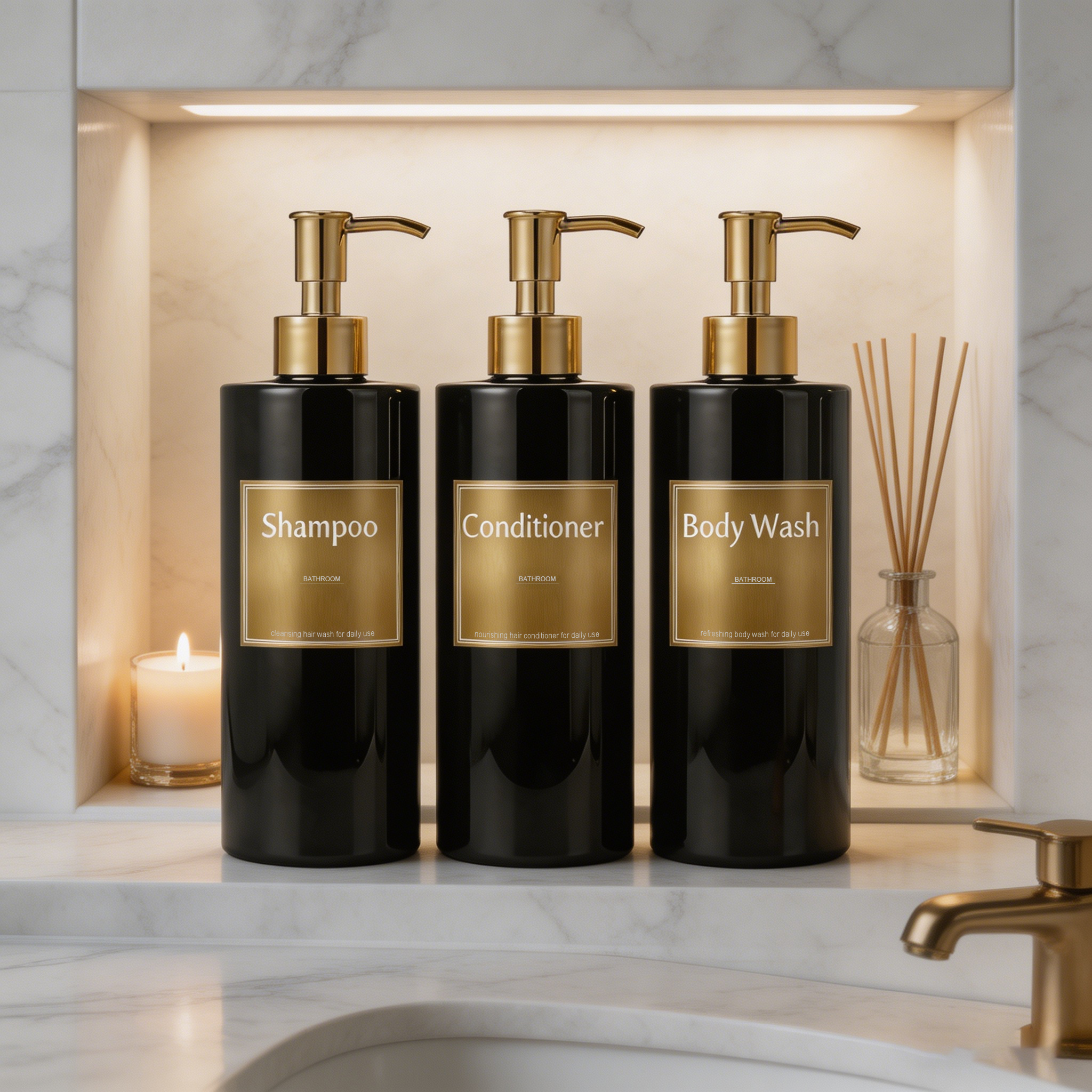 Black Gold Refillable Soap Dis – Home Bathroom Soap Dispenser recenzja i cena