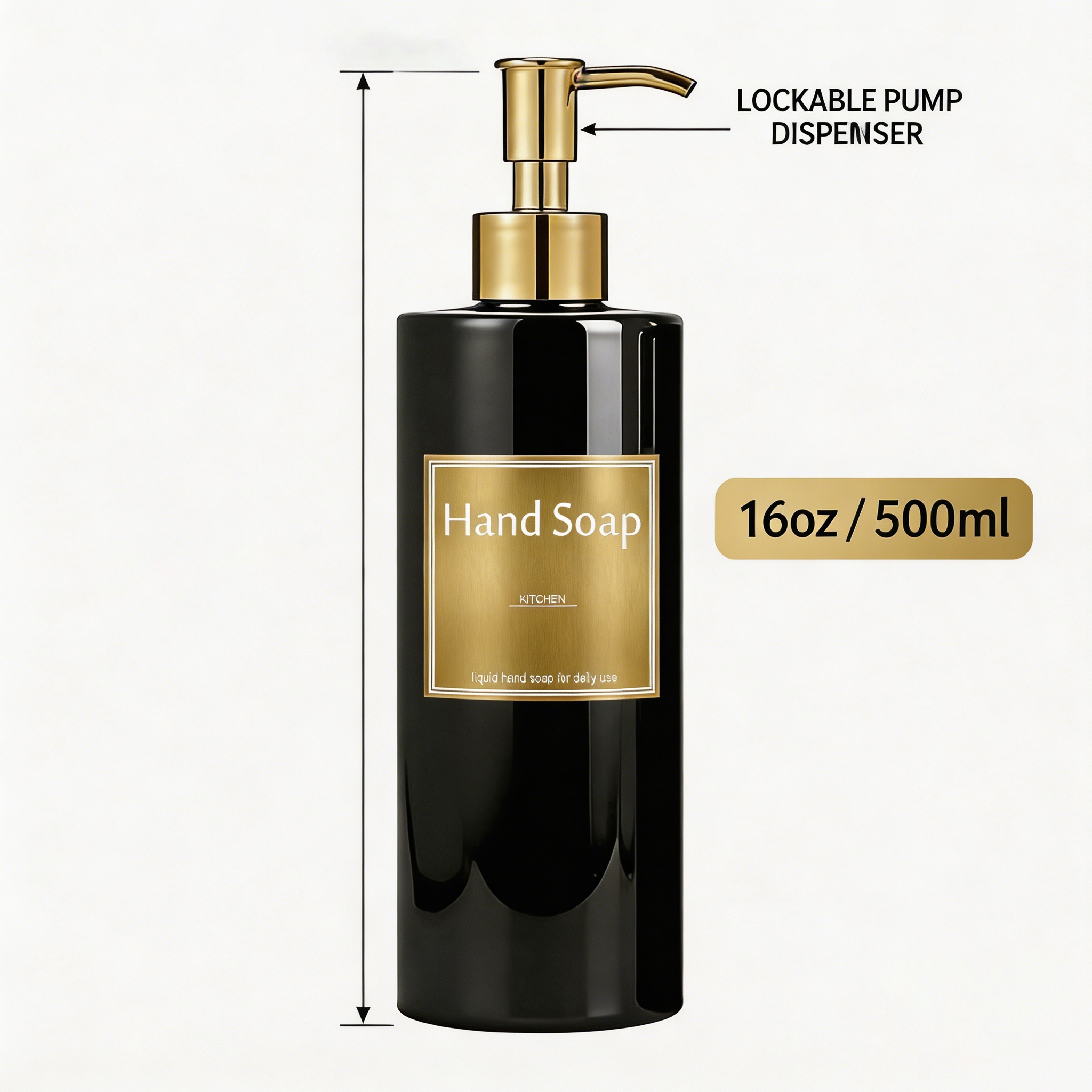 Black Gold Refillable Soap Dis – Home Bathroom Soap Dispenser recenzja i cena