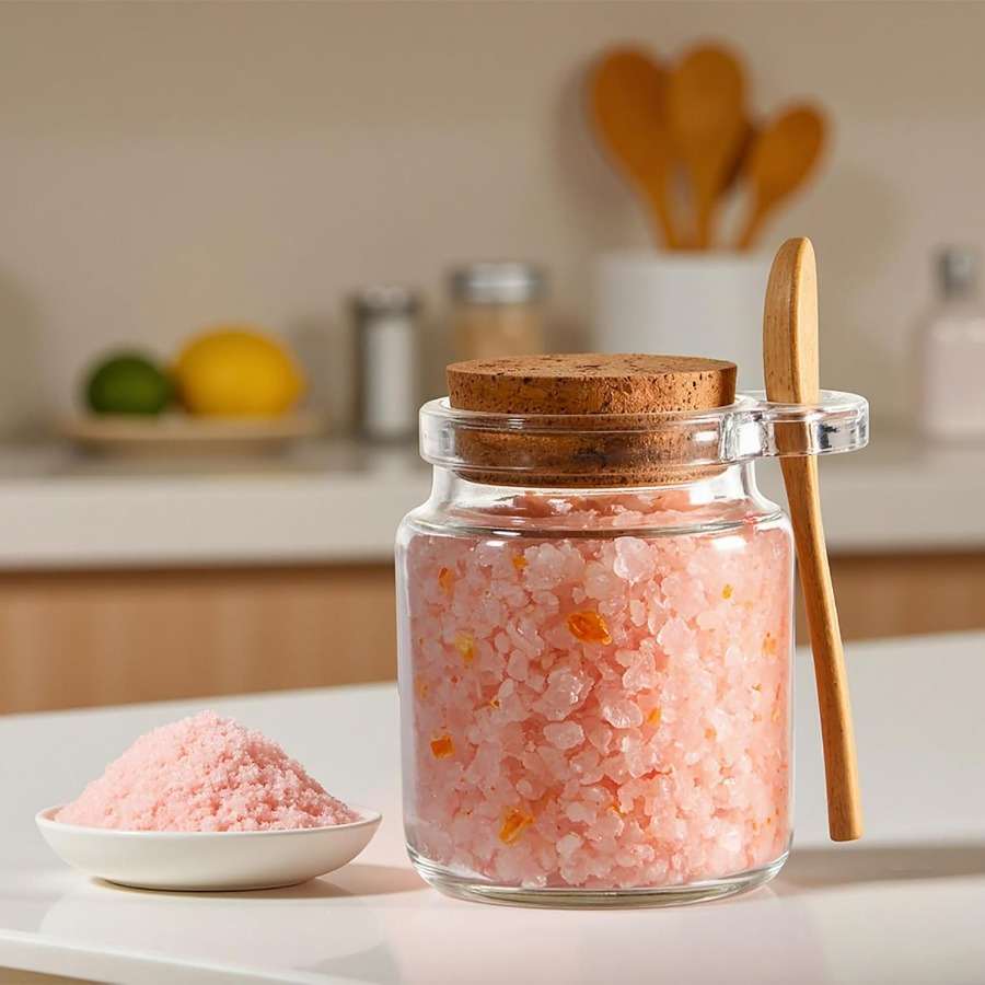 Glass Sugar Scrubs Jars, Bath  – Bath Salts Jar recenzja i cena