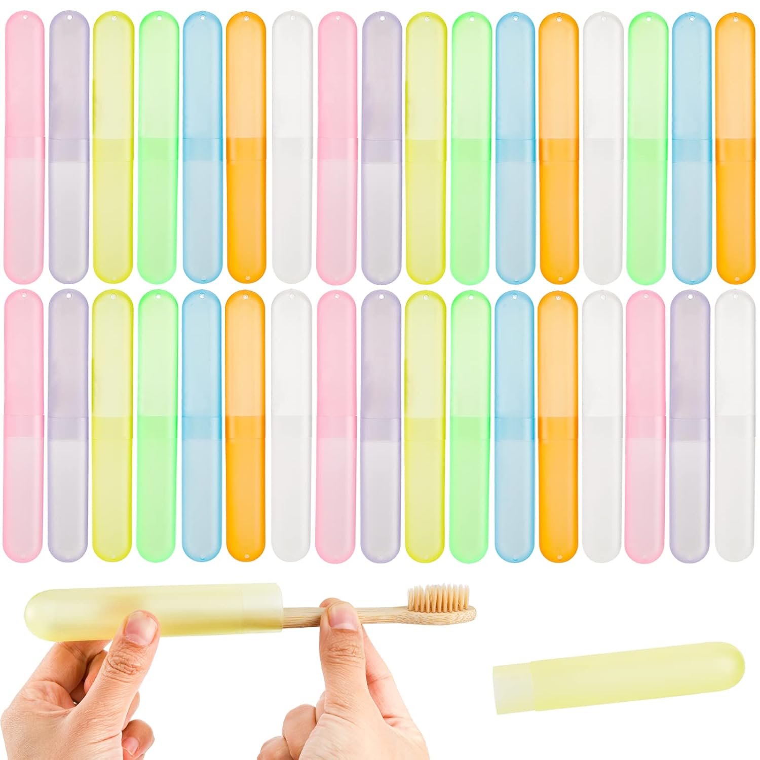 35 Pcs Travel Toothbrush Case  – Toothbrush Holder Set recenzja i cena