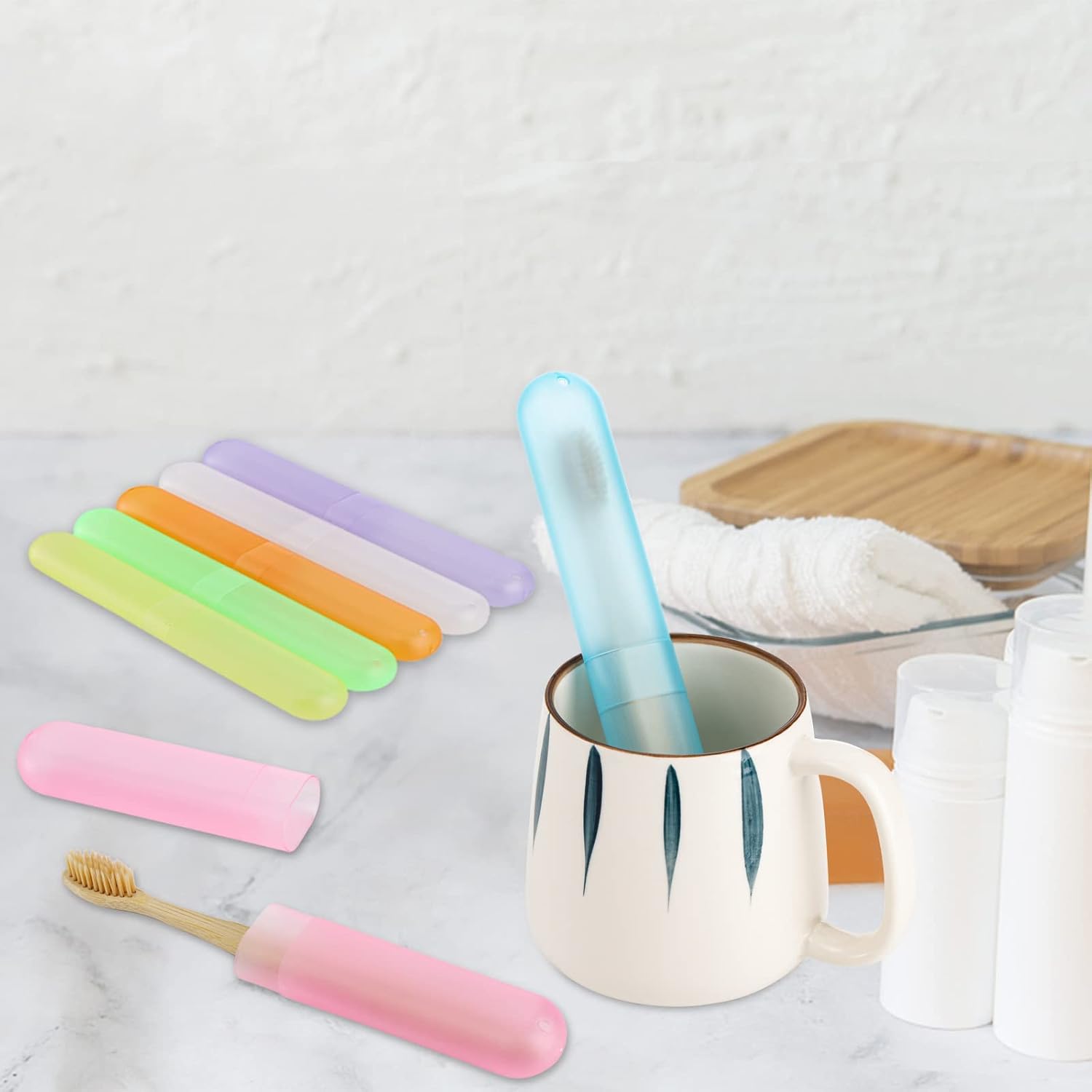 35 Pcs Travel Toothbrush Case  – Toothbrush Holder Set recenzja i cena