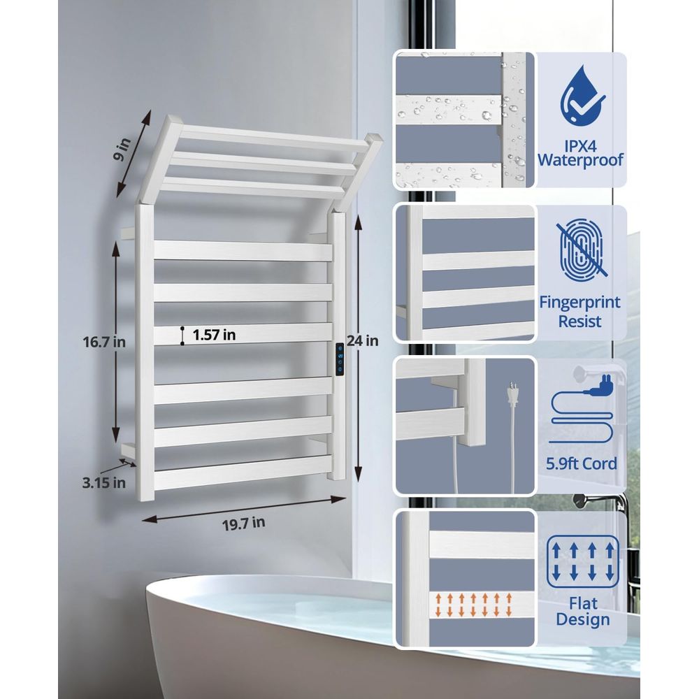 Wall-Mounted Electric Towel Wa – Towel Bar Stainless recenzja i cena
