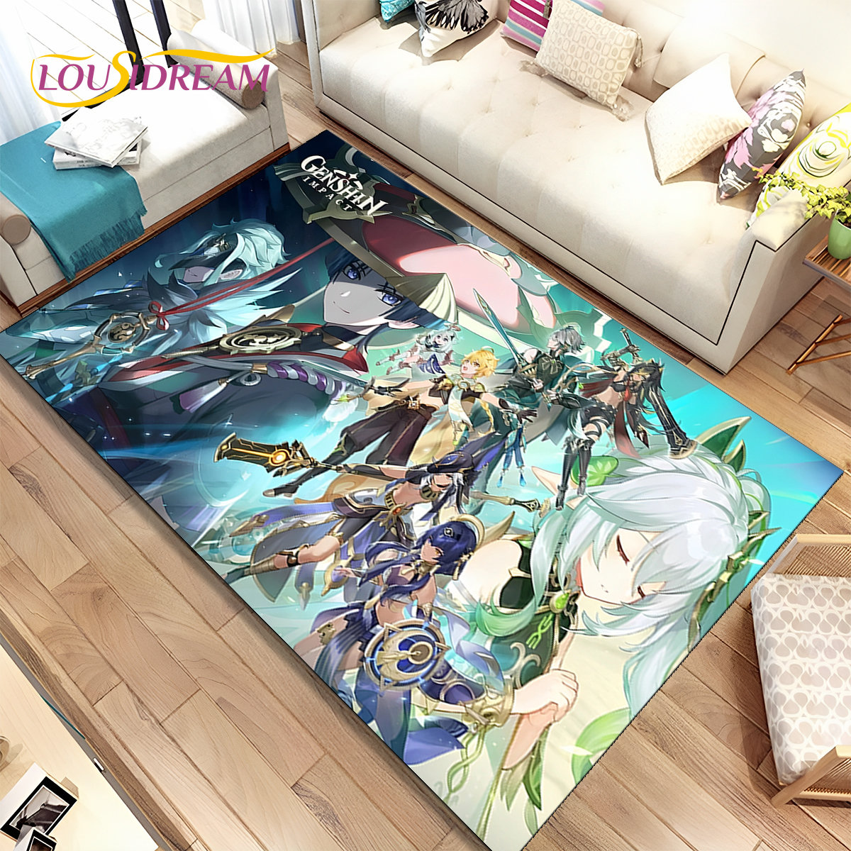 Genshin Impact Cartoon Game Ar – Home Bathroom Carpet recenzja i cena