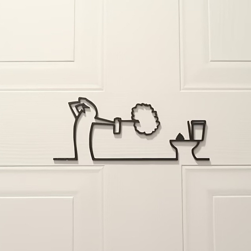 Wall Hanging 2D Flat Metal Bat – Home Toilet Bathroom Design recenzja i cena