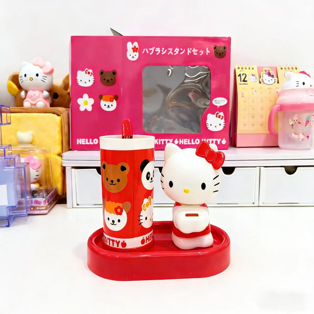 Sanrio Hello Kitty Toothbrush  – Toothbrush Holder Set recenzja i cena