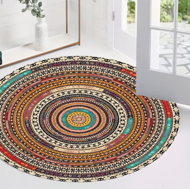 Traditional Geometric Round Ma – Home Toilet Bathroom Design recenzja i cena