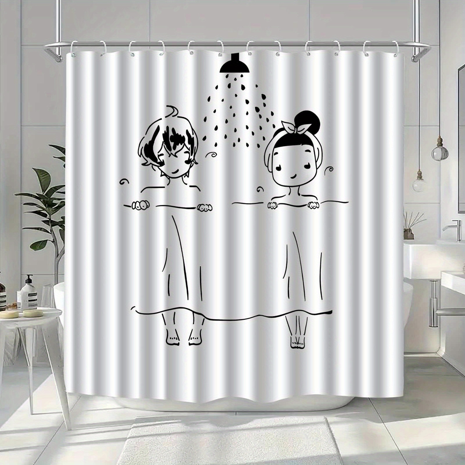 Shower Curtain 1pc Modern Mini – Home Bathroom Scene recenzja i cena