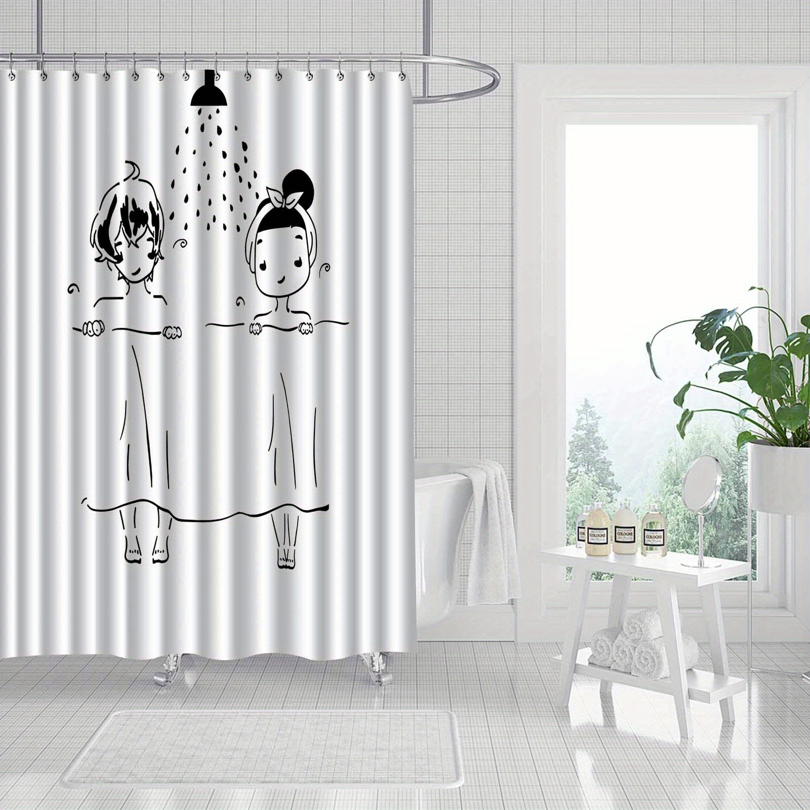 Shower Curtain 1pc Modern Mini – Home Bathroom Scene recenzja i cena