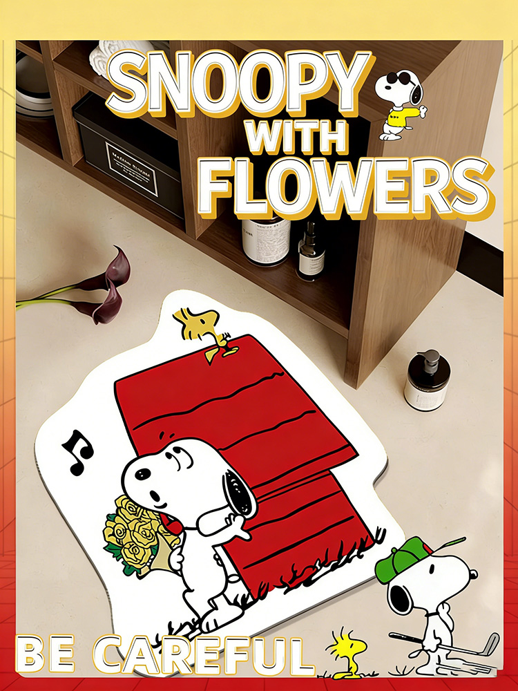 Lovely Snoopy Cartoon Floor Ma – Home Bathroom Mats recenzja i cena