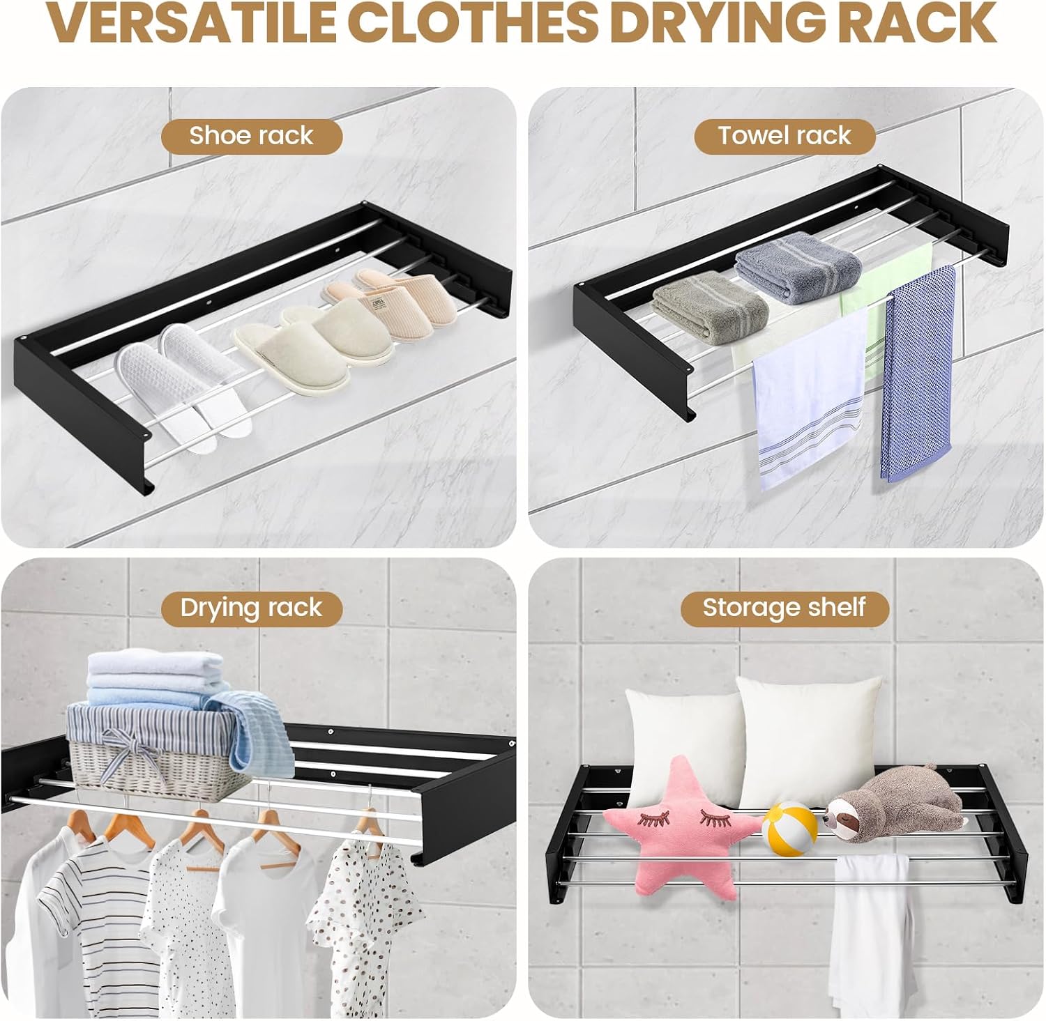80cm Wall Mounted Laundry Dryi – Towel Bar Stainless recenzja i cena