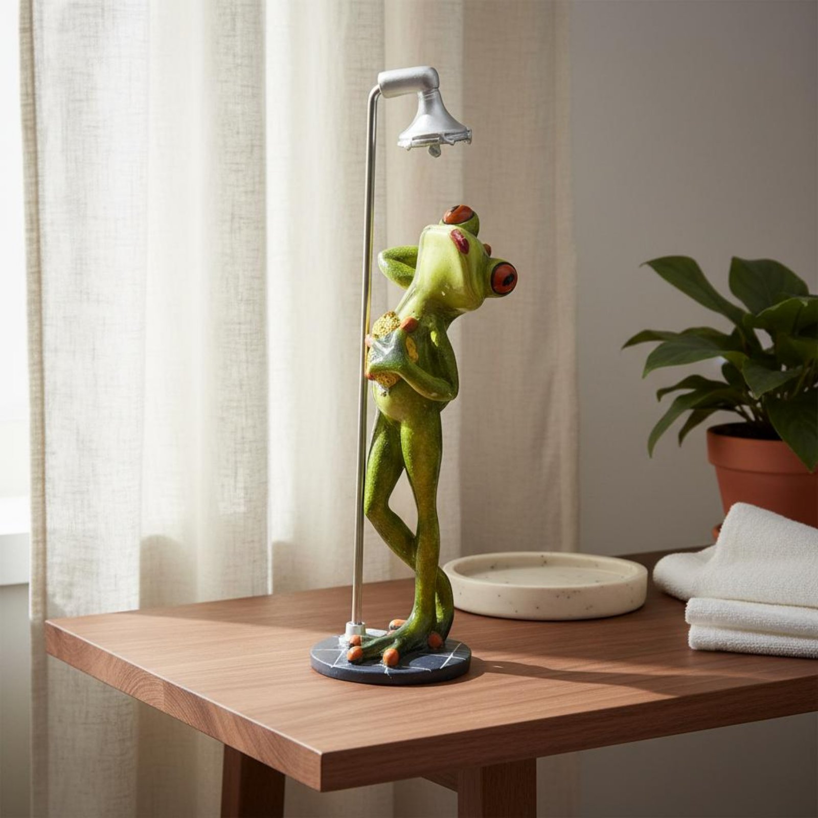 Showering Frog Figurine Novelt – Home Bath recenzja i cena