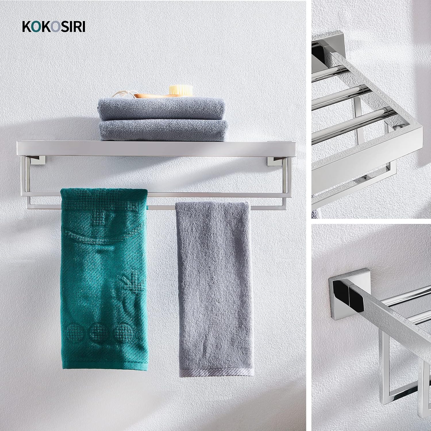 24'' Chrome Towel Shelf with T – Towel Bar Stainless recenzja i cena