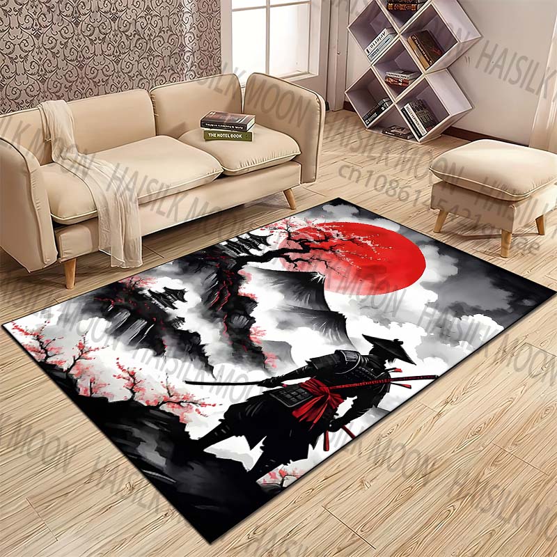 Samurai red sun mountain scene – Home Bathroom Scene recenzja i cena