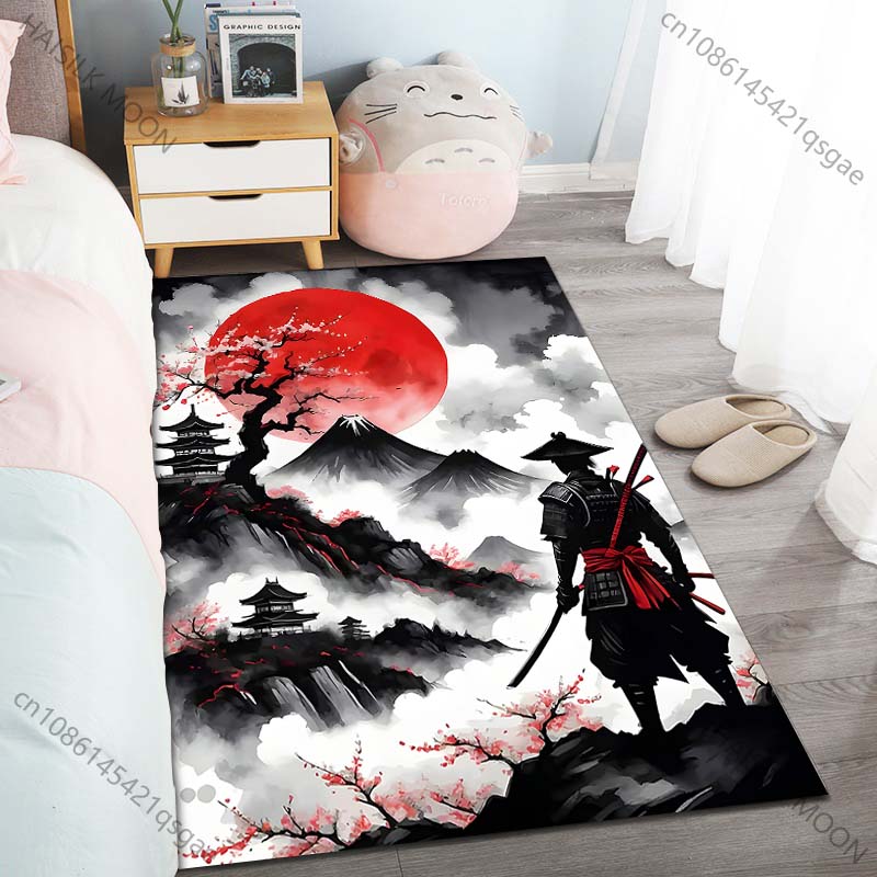 Samurai red sun mountain scene – Home Bathroom Scene recenzja i cena
