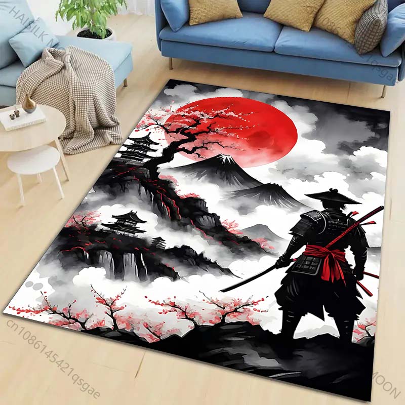 Samurai red sun mountain scene – Home Bathroom Scene recenzja i cena