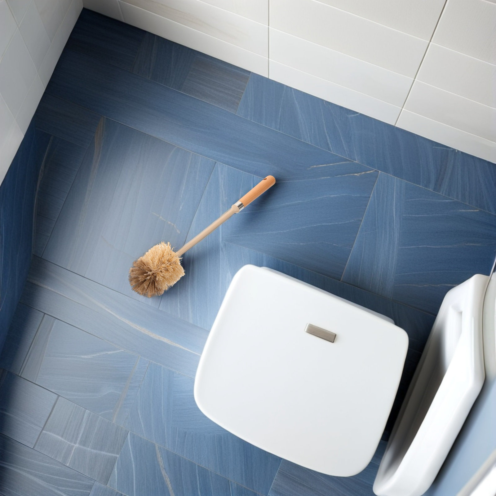 2Pcs Wooden Toilet Brush Long  – Home Toilet Bathroom Design recenzja i cena