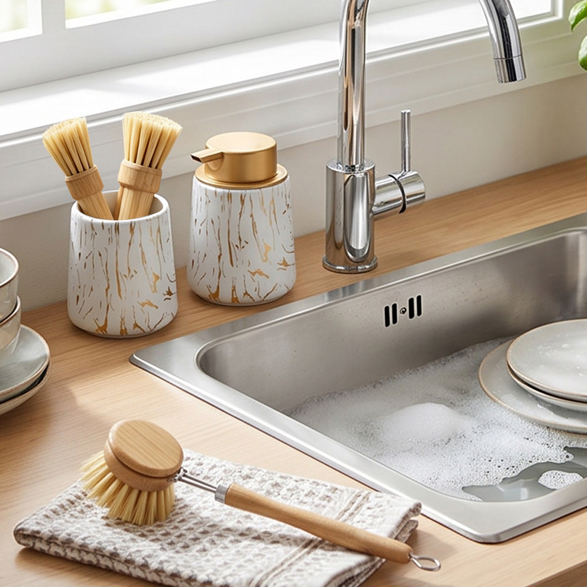 Bathroom Accessories Set - Foa – Home Bathroom Soap Dispenser recenzja i cena