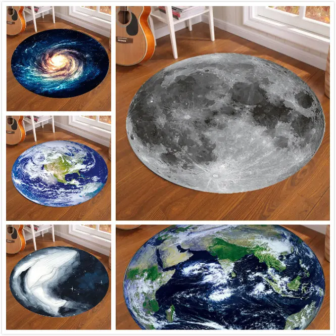 Galaxy Earth Moon Round Carpet – Home Bathroom Carpet recenzja i cena