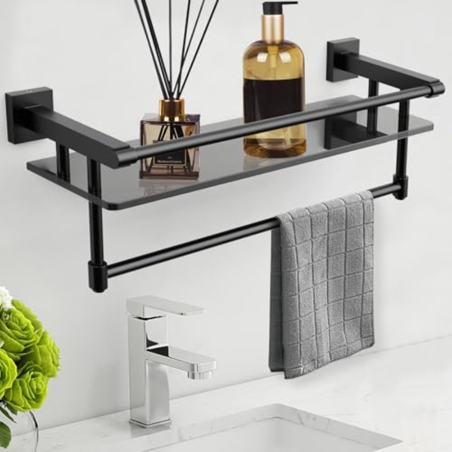 Glass Shelf for Bathroom 20 In – Towel Bar Stainless recenzja i cena