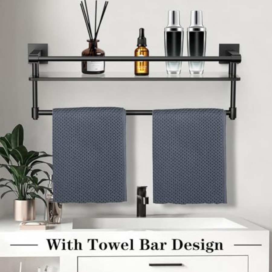 Glass Shelf for Bathroom 20 In – Towel Bar Stainless recenzja i cena