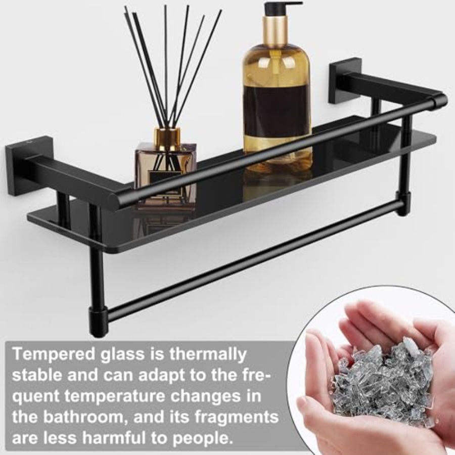 Glass Shelf for Bathroom 20 In – Towel Bar Stainless recenzja i cena