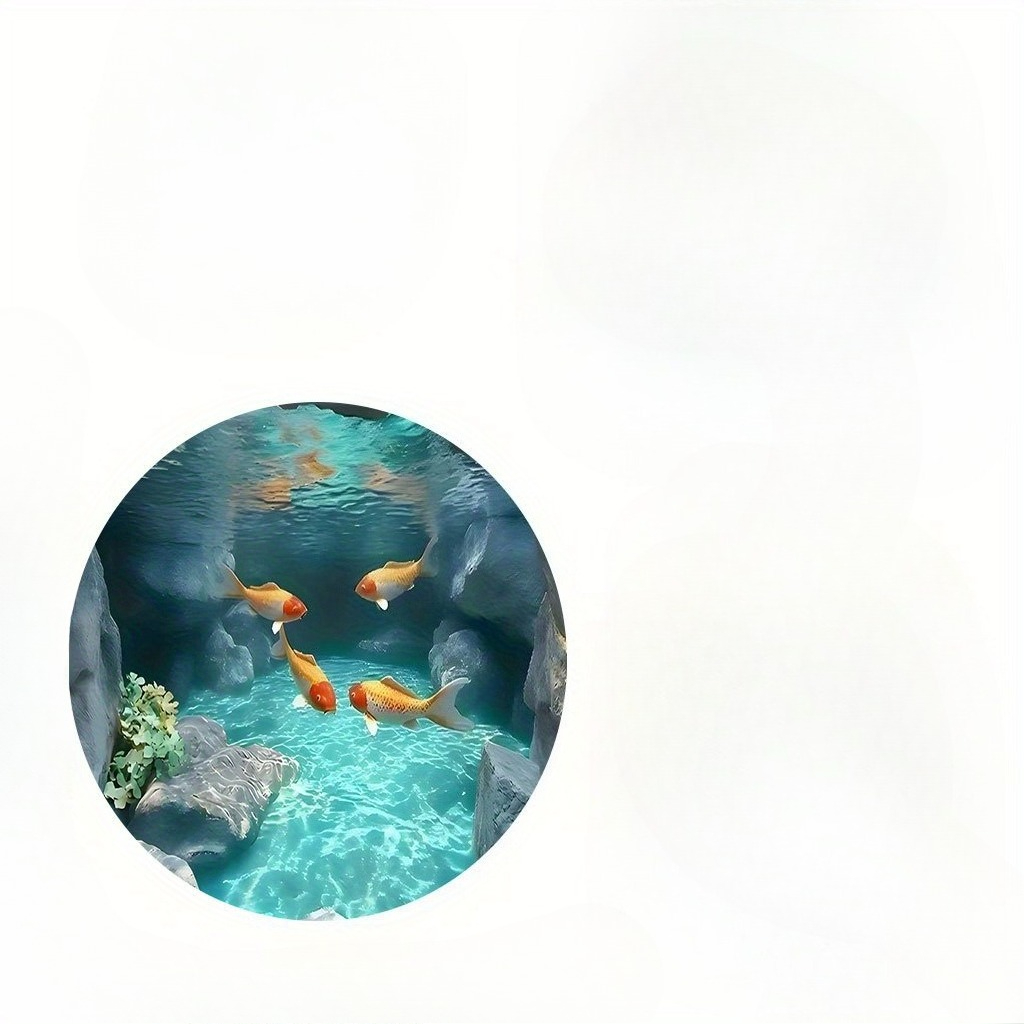 Koi Fish Pond Round Rug Fleece – Home Bathroom Scene recenzja i cena