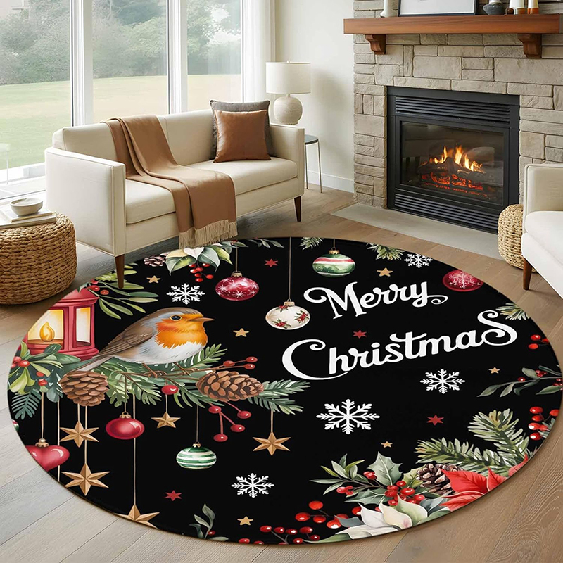 1pc Christmas round carpet: Sa – Home Bathroom Scene recenzja i cena