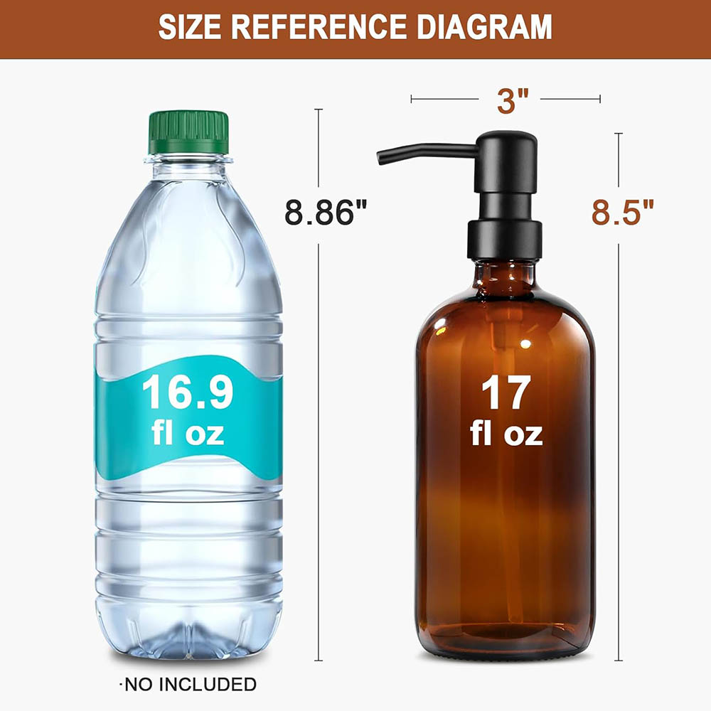 Amber Glass Soap Dispenser, 2  – Home Bathroom Soap Dispenser recenzja i cena
