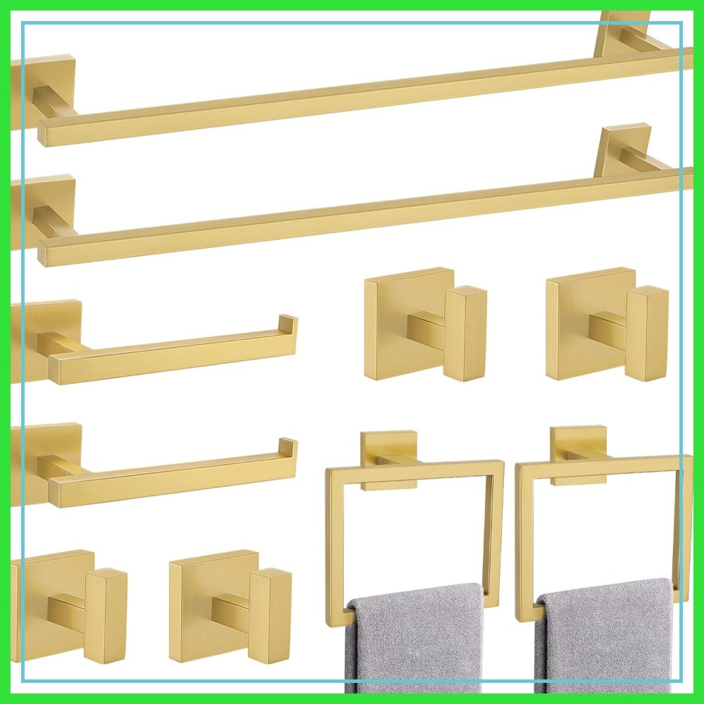 10-Piece Brushed Gold Bathroom – Towel Bar Stainless recenzja i cena