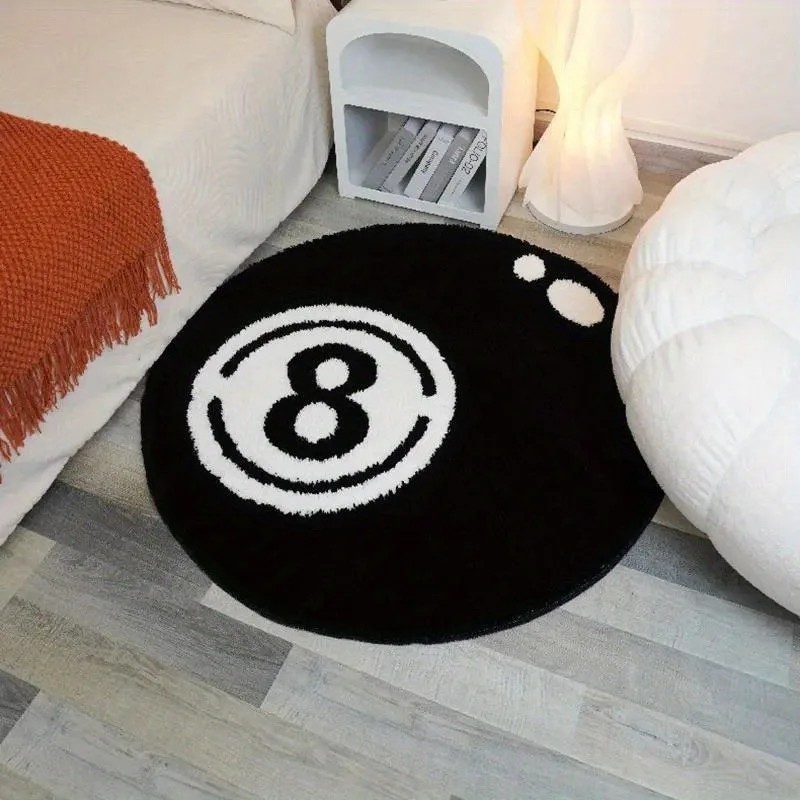 VIKAMA Black 8-Ball Round Carp – Home Bathroom Carpet recenzja i cena