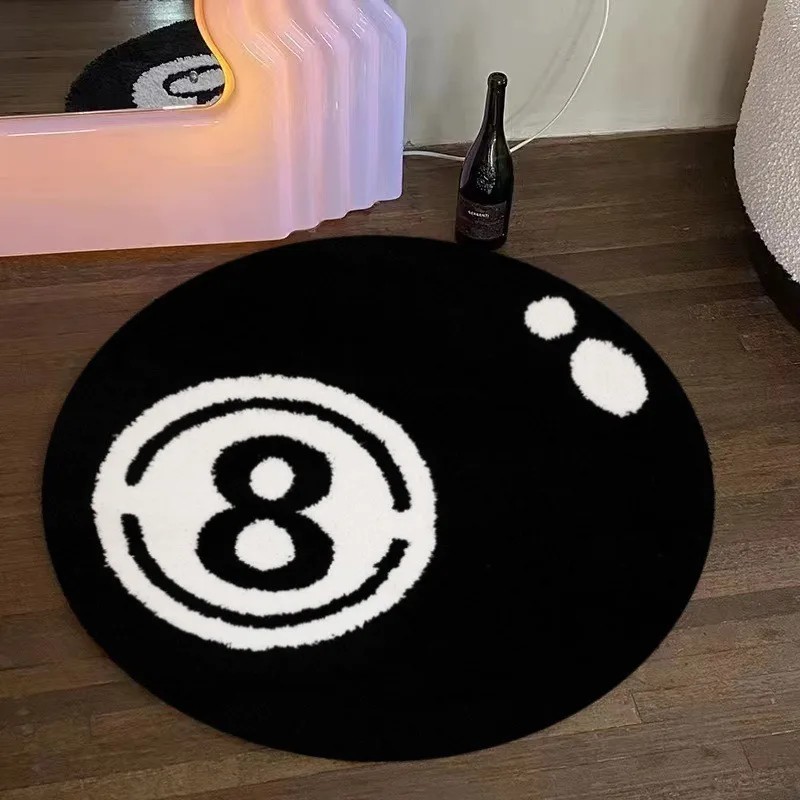 VIKAMA Black 8-Ball Round Carp – Home Bathroom Carpet recenzja i cena