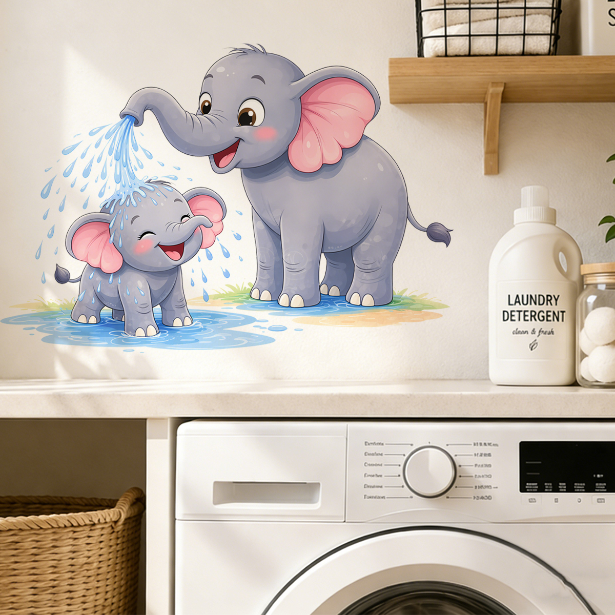 New Cartoon Elephant Wall Stic – Home Bathroom Scene recenzja i cena