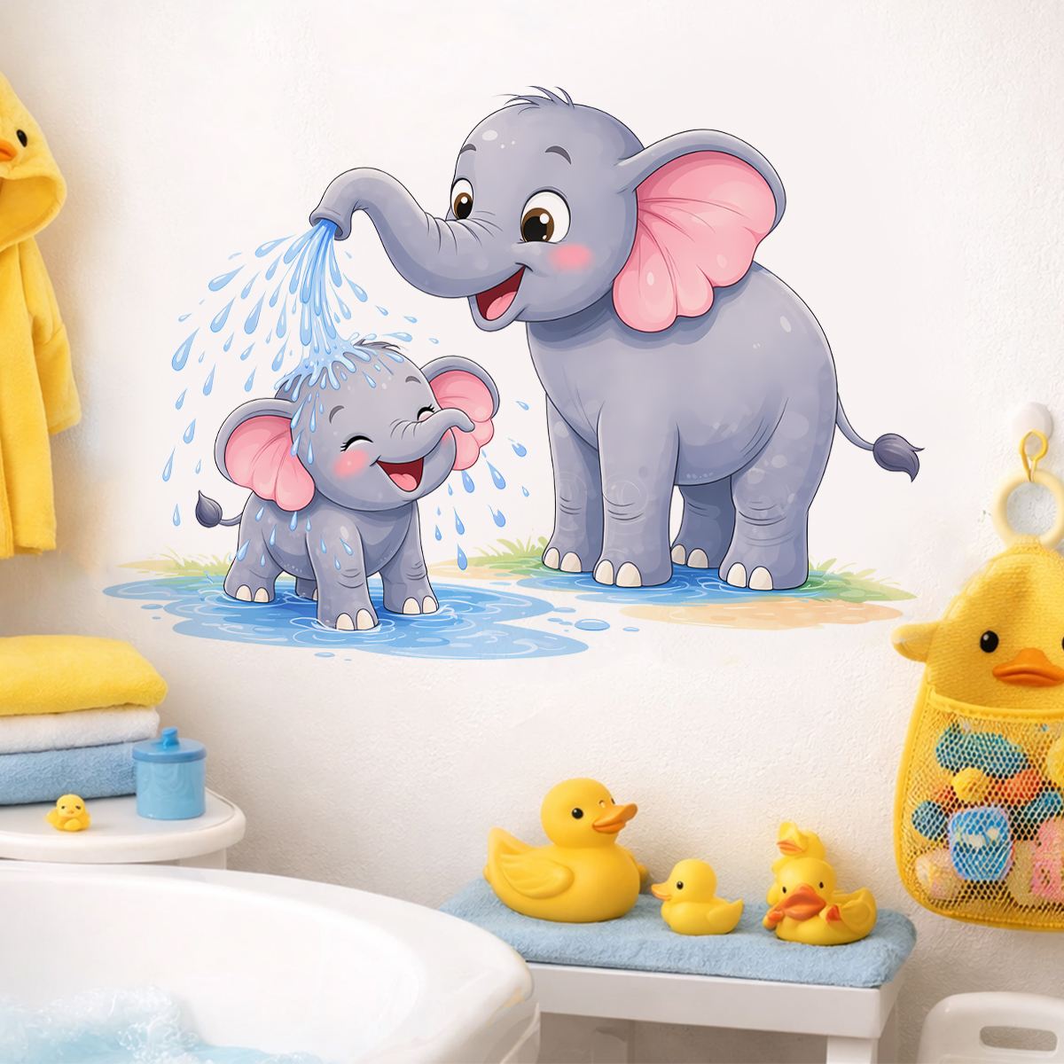New Cartoon Elephant Wall Stic – Home Bathroom Scene recenzja i cena