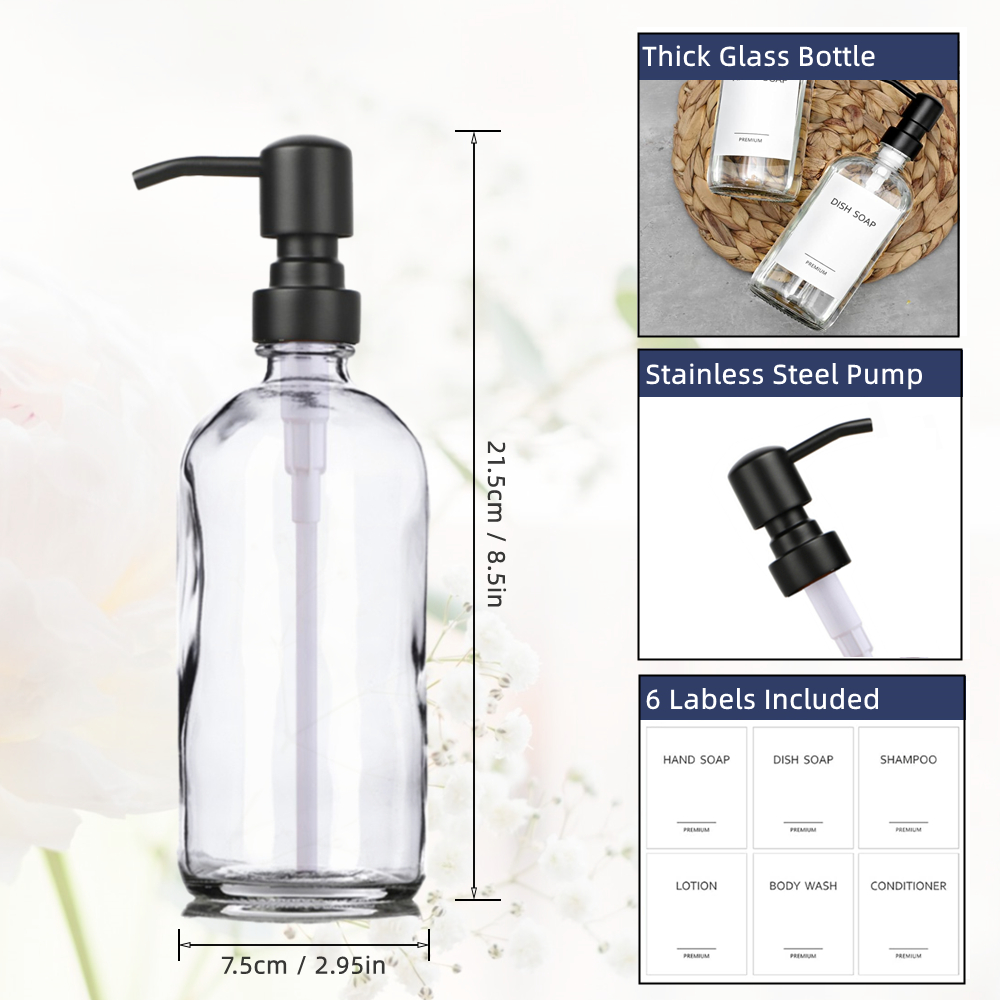 Clear Glass Soap Dispenser Set – Home Bathroom Soap Dispenser recenzja i cena