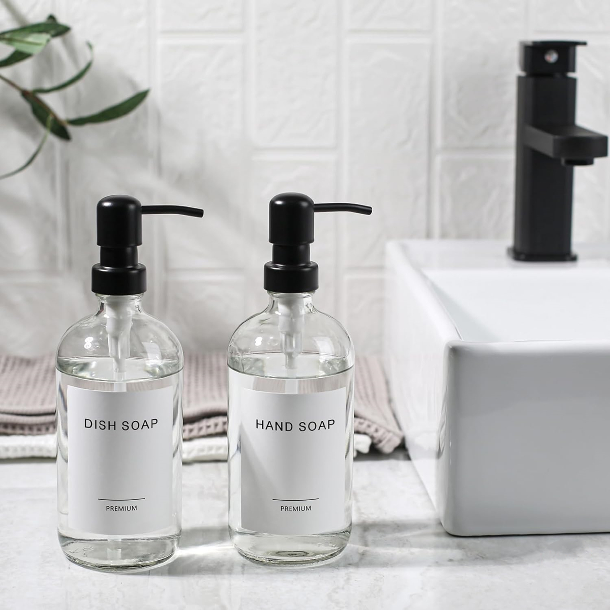 Clear Glass Soap Dispenser Set – Home Bathroom Soap Dispenser recenzja i cena