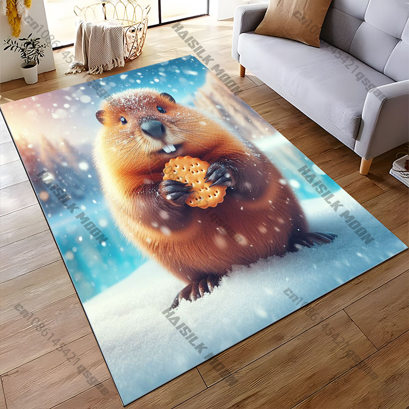 Winter scene animal snow backg – Home Bathroom Scene recenzja i cena