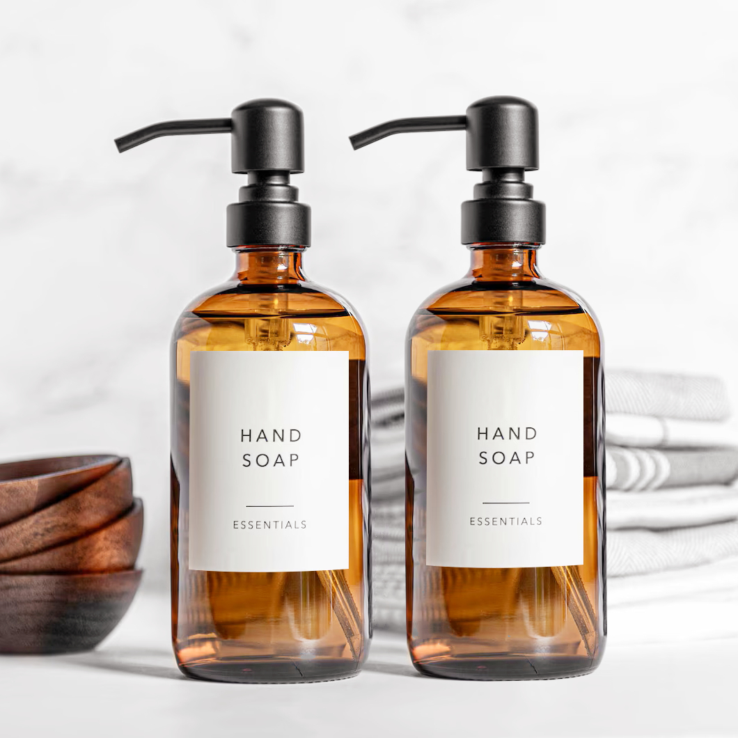 Amber Glass Soap Dispenser wit – Home Bathroom Soap Dispenser recenzja i cena