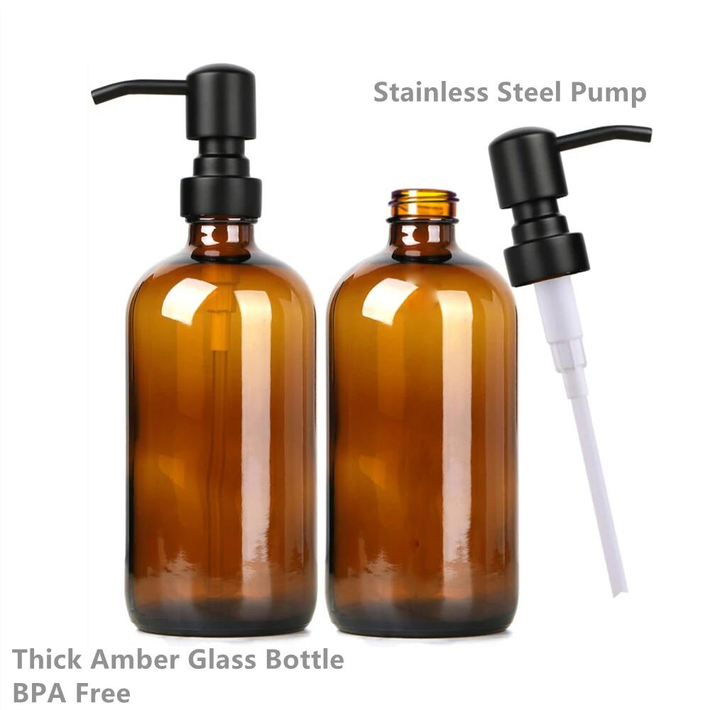 Amber Glass Soap Dispenser wit – Home Bathroom Soap Dispenser recenzja i cena